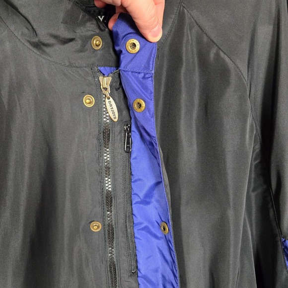 Vintage FootJoy dryjoys jacket Mens XL Black blue Windbreaker Full Zip lined - Picture 5 of 13